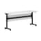 Flash Furniture Palmer 60in. x 24in. HD Nesting Table w/T-Legs, Modesty Panel, 1in. Thick White Tabletop, Blk Frame MT-M6024-T-LEG-WHTBLK-GG - alternate 1